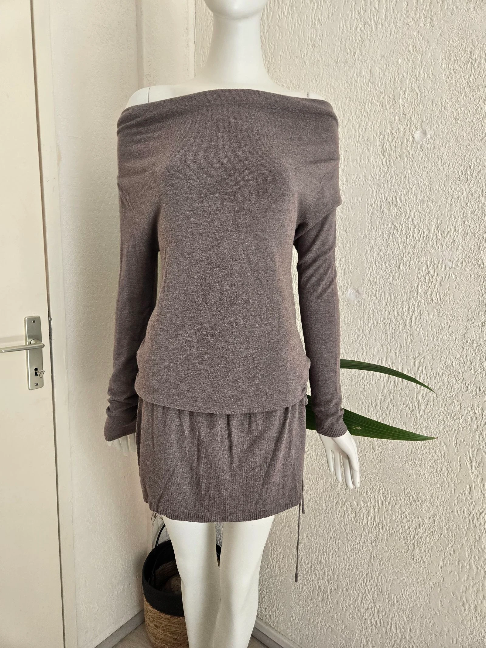 Taupe turtleneck dress - One size - Chic, bohemian & casual style - Autumn/Winter – photo 4